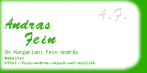 andras fein business card